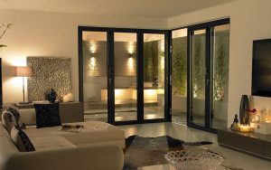 Corner apartment aluminium bifold doors