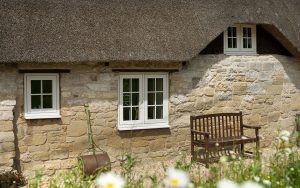 White uPVC heritage flush sash windows