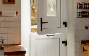 White uPVC stable door