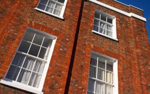 uPVC white vertical sliding windows